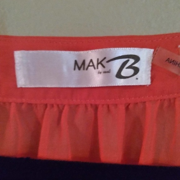 Mak B Lace Sheer Flutter Sleeve Pintucked Blouse - Picture 3 of 11